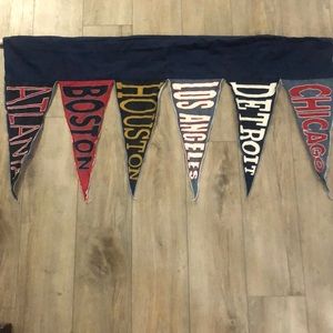 Classic Pottery Barn Baseball Pennant Valance